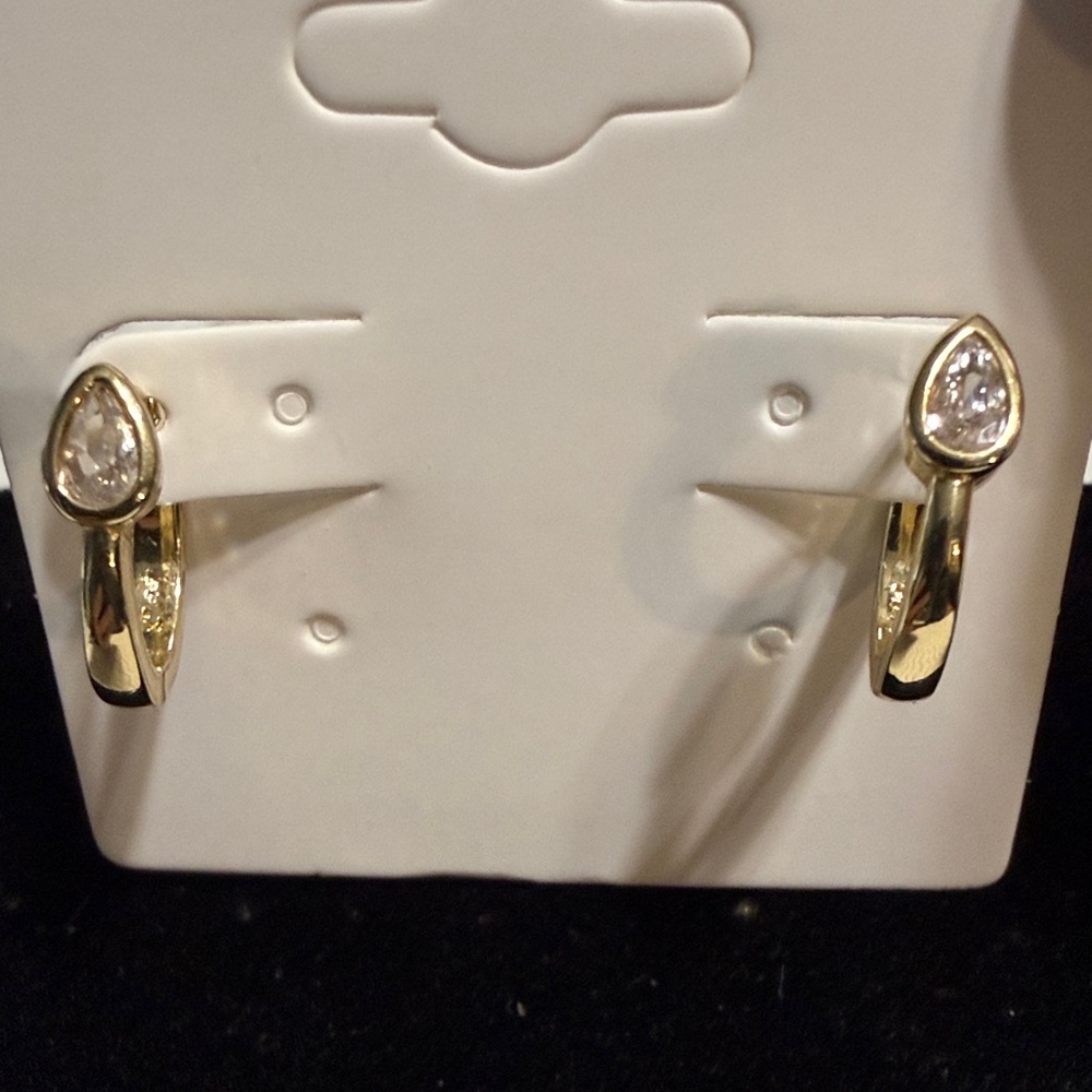 Pretty Bird Gold Plated Huggie Earrings